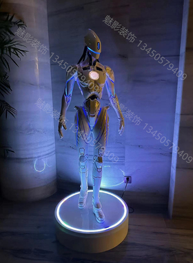 科技感机械外星人赛博朋克风网红打卡KTV酒吧娱乐场所大型装饰品