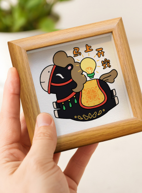 创意摆件立体相框温馨治愈风