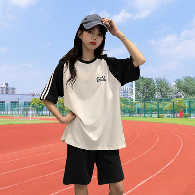 中考体育运动服套装女夏季跑步