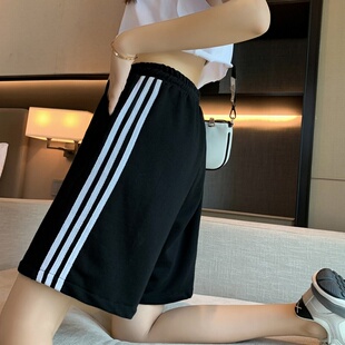 子直筒外穿学生宽松中考休闲阔腿中裤 五分裤 女夏2026新款 运动短裤