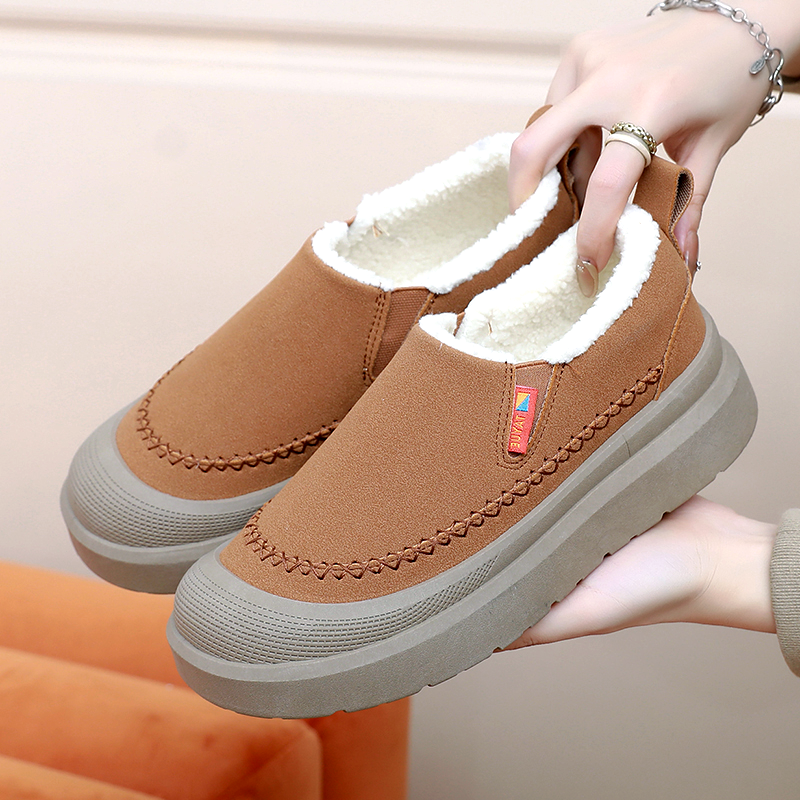 踏月族2025冬季新款老北京棉鞋女加绒加厚一脚蹬保暖靴防滑雪地靴,女鞋,时尚雪地靴,淘宝优惠券,粉丝福利购,淘宝优惠卷