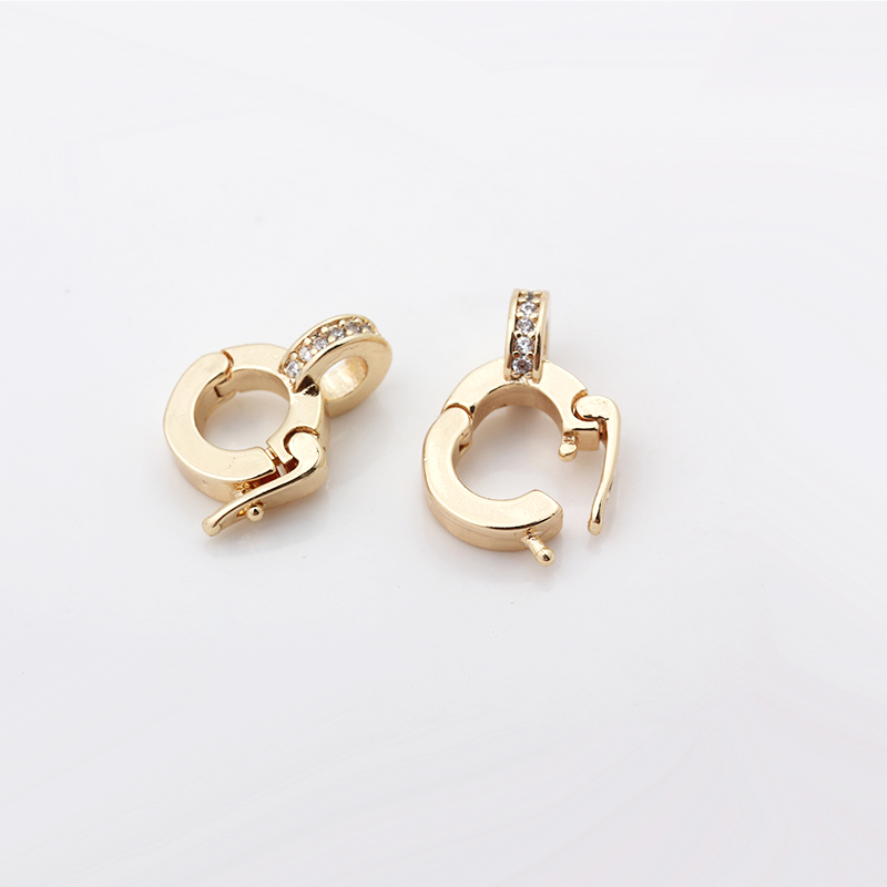 包金镀真金14k18k金万能吊坠扣