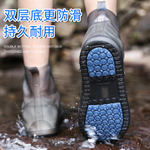 套防水防滑防暴雨登山加厚耐磨男女款 反复使用雨鞋 防雨水硅胶雨靴