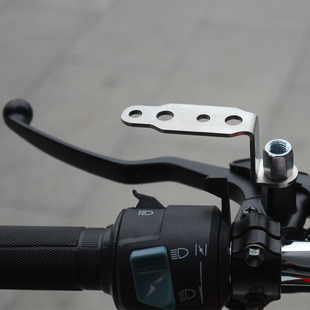 电动车摩托车改装支架后视镜扩展固定夹射灯安装底座前移镀锌卡扣