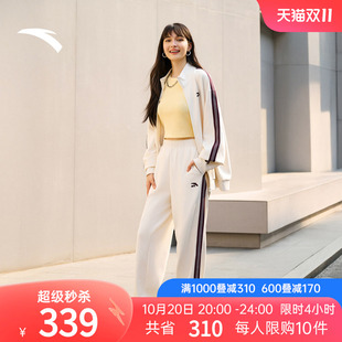 安踏运动套装男女同款2026秋季新款潮流休闲宽松防风两件套外套