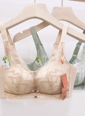 古妃31006小胸聚拢中厚B杯无钢圈无骨养护内衣舒适蕾丝文胸罩女