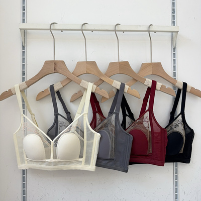 古妃新款内衣女生2025新款轻薄兔耳杯美背透气防凸点收副乳文胸罩