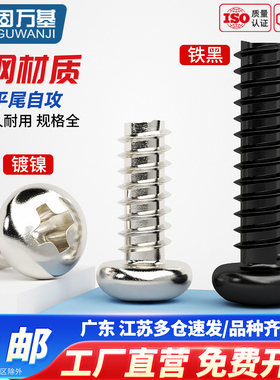 铁镀镍十字圆头平尾自攻螺丝PB盘头小螺钉M2/M2.3/M2.6/M3/M3.5M4