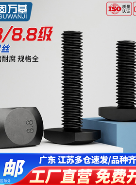 T型螺丝8.8级GB37压板螺丝高强度发黑T形槽用螺栓M8M10M12M30M36