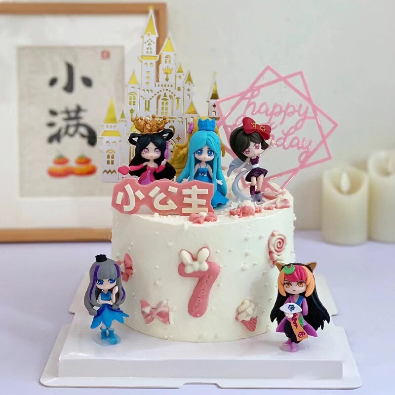 叶罗丽精灵梦主题蛋糕装饰摆件女孩小公主生日烘焙蛋糕装扮用配件