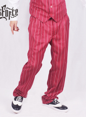 西装宽松裤POPPIN/LOCKIN/FUNK条纹休闲裤长裤街舞西裤团队定制