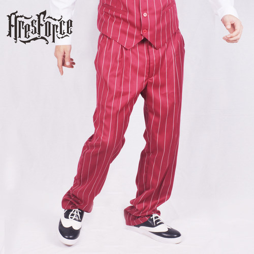 西装宽松裤条纹休闲裤团队定制