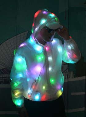 Ares＆Force抖音同款buling演出服外套LED发光衣夜店服蹦迪男夜跑