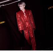 檀健次同款 走秀服 男歌手舞台表演服夜店酒吧男装 红色亮片西装 套装