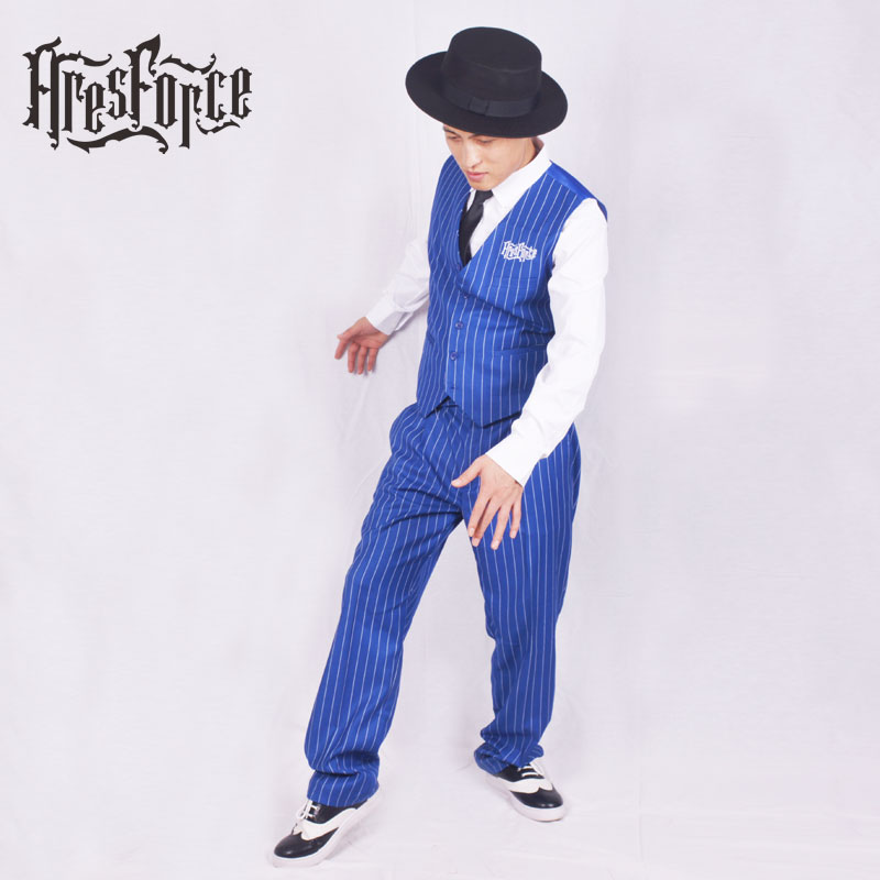 定做popping西装男服装演出服