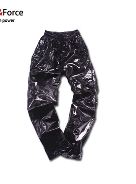Ares＆Force团队演出裤时尚ins亮面黑色银色长裤宽松嘻哈大码裤子