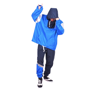 bboy街舞套装撞色亮银BF风嘻哈休闲运动装情侣装班服演出团队定制