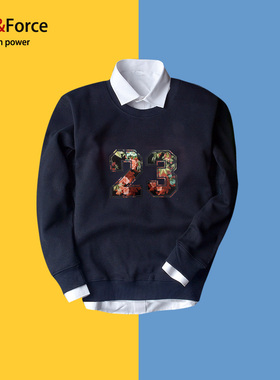 Ares＆Force潮牌日系大码男装 字母印花23号男女卫衣嘻哈宽松衣服