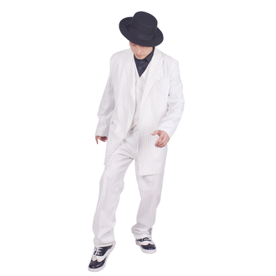 条纹外套locking表演机械舞西装