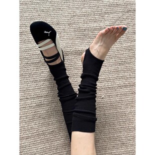 搭配之神~承包所有鞋子!巨显瘦~miu轻薄透气不闷脚踩脚堆堆袜套