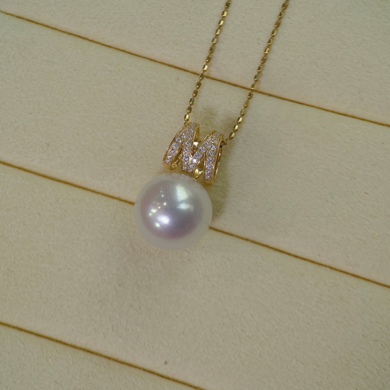 18K金镶嵌锆石吊坠配件空托