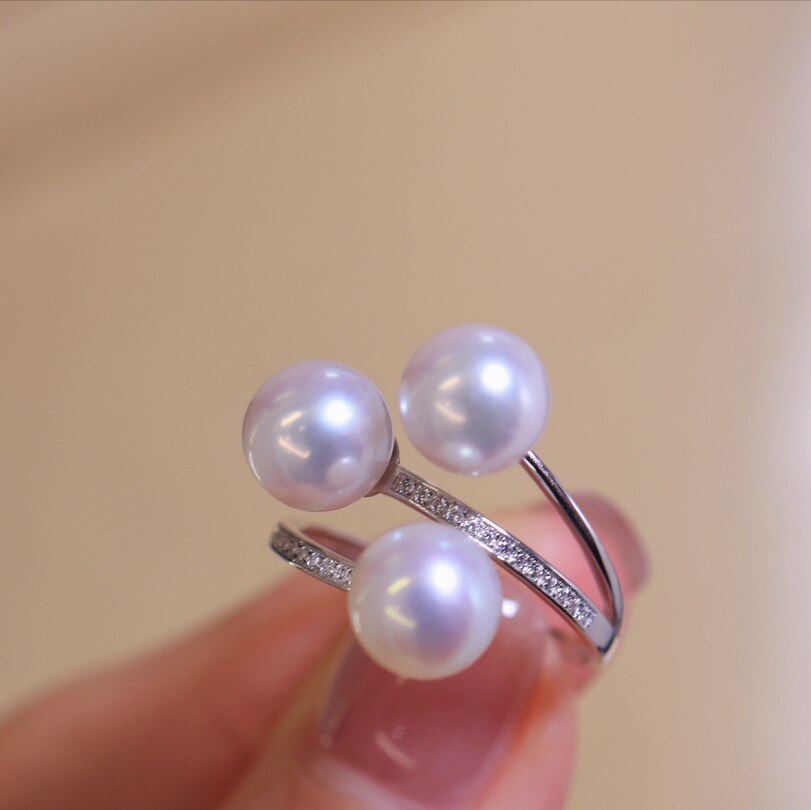 18K金镶嵌锆石戒指配件空托