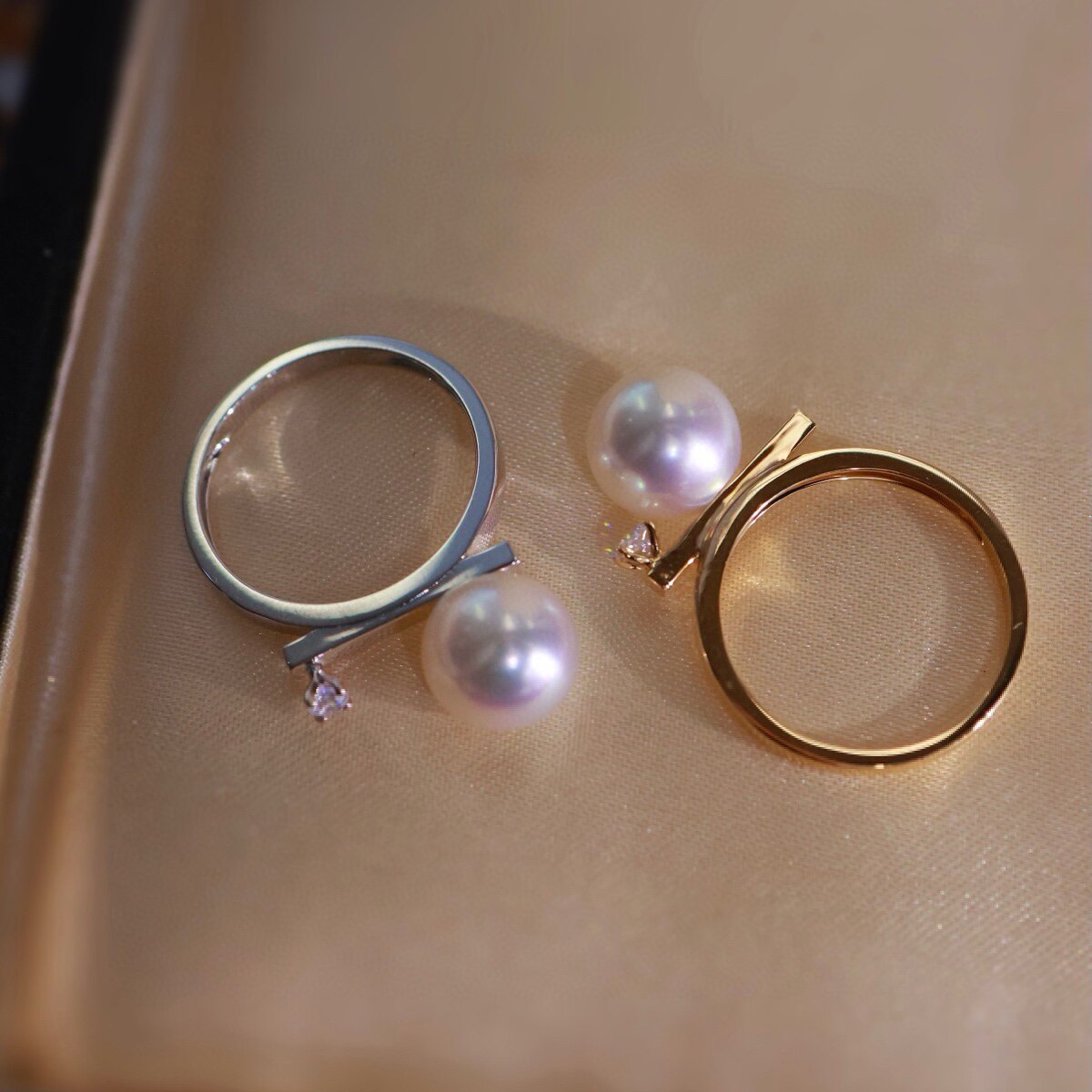 18K金镶嵌锆石戒指配件空托