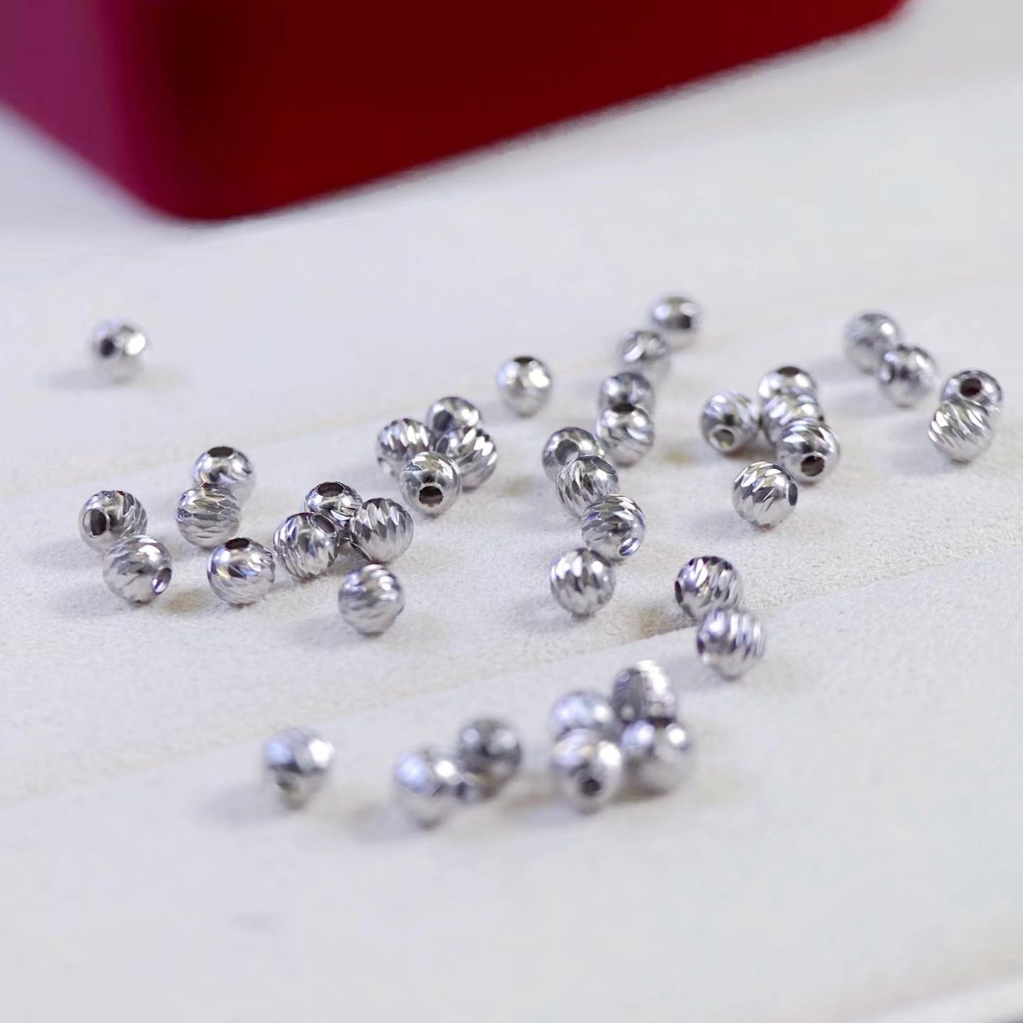 Pt900铂金斜纹珠配件diy手工珍珠手链项链夹珠隔珠切面亮多规格,珠宝/钻石/翡翠,手饰,淘宝优惠券,粉丝福利购,淘宝优惠卷