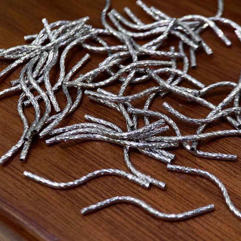 18K金s形车花金管配件DIY手工