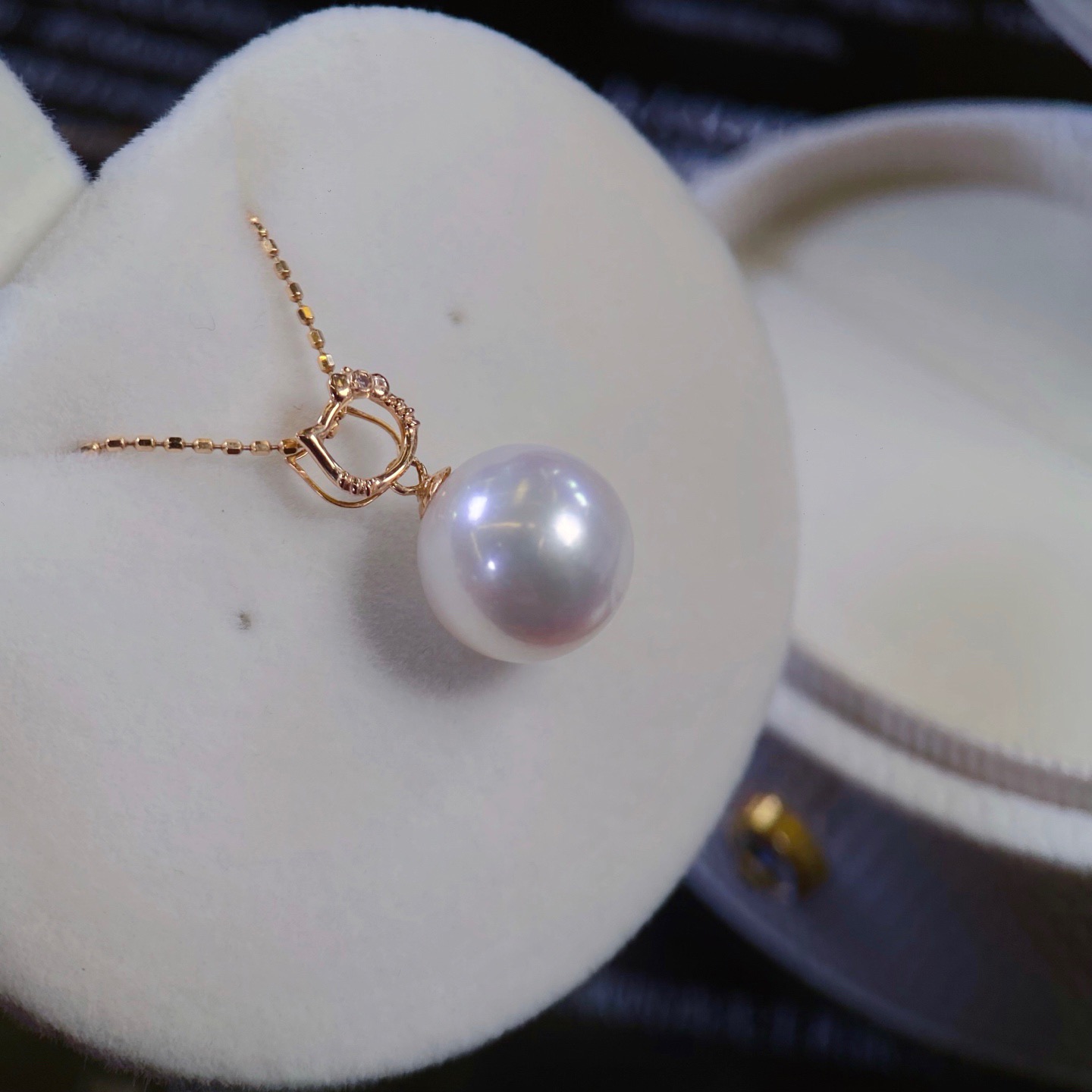 18K金镶钻石吊坠配件空托