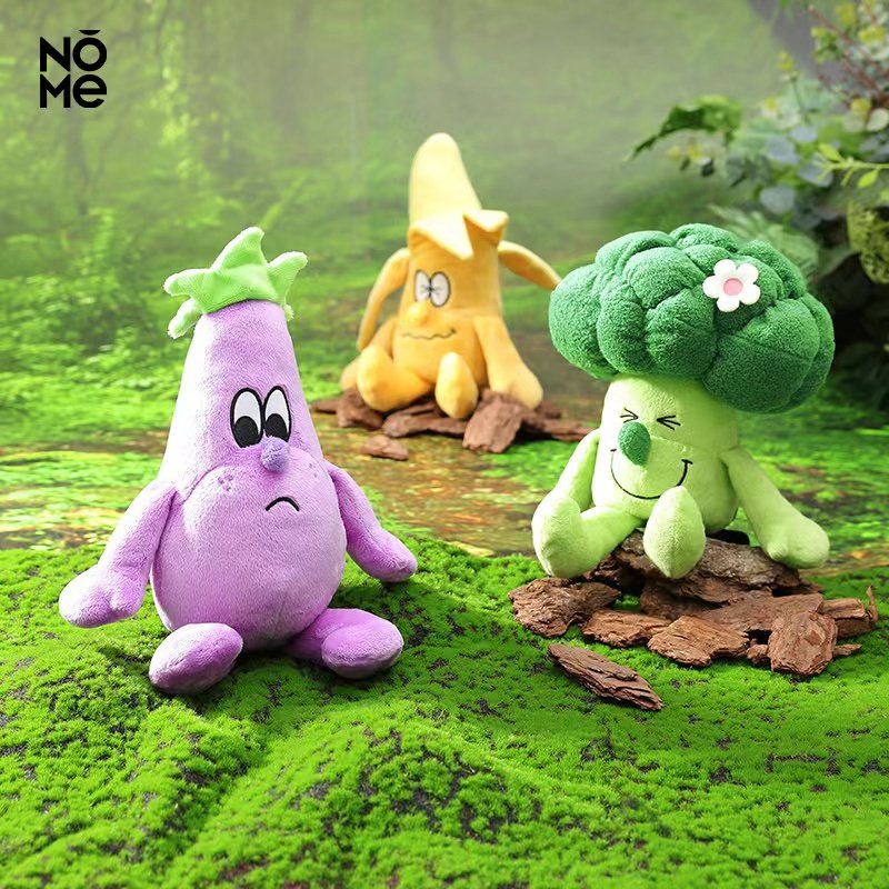 nome诺米果蔬系列可爱玩偶茄子西蓝花香蕉毛绒公仔儿童成人礼物女