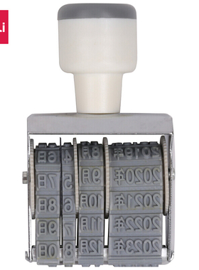得力7527转轮日期印 可调标签日期章 生产日期 字高5mm 办公用品
