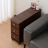 实木沙发侧边柜边几窄柜床头柜夹缝长条柜床尾收纳柜储物柜定制