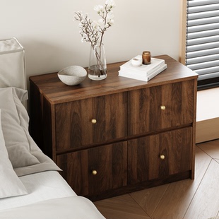 实木床头柜小型电视机柜沙发侧边柜床尾小柜子收纳斗柜储物柜定制