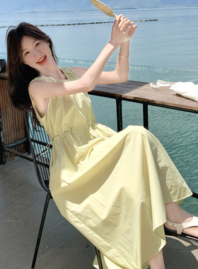 2026夏季显瘦女装夏装新款背心连衣裙糖果色连衣裙