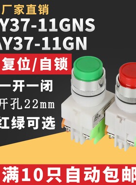 LAY37-11GN(SAY7） Y090 自复位 按钮开关 一开一闭 高头Ф22MM