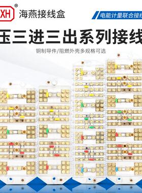 海燕接线盒电压三进三出FJ6-3L4L/A3V33三相四线三线海南电网专用