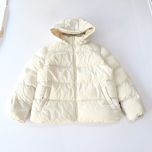 百搭棉衣D6 棉服外套立领连帽拉链宽松纯色简约时尚 冬季 女长袖