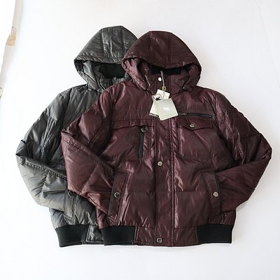 冬季新品男长袖羽绒服外套立领连帽拉链暗扣宽松多口袋棉服D22