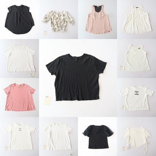 百搭上衣F8S 夏季 女短袖 T恤衬衫 圆领套头宽松纯色时尚