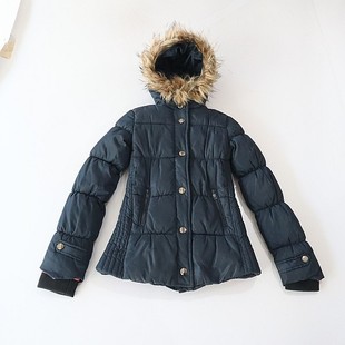 百搭棉衣W4 波点棉服外套立领连帽拉链暗扣小童时尚 冬季 女童长袖