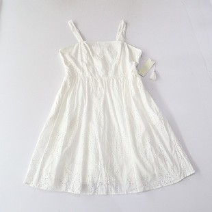 百搭A字裙C8M 吊带连衣裙棉后拉链收腰时尚 夏季 女中长款