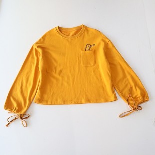 百搭上衣C7M 卫衣棉圆领套头宽松休闲刺绣时尚 春秋季 女长袖