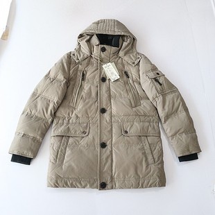 冬季 羽绒服外套立领连帽拉链纽扣宽松多口袋保暖百搭棉服D1 男长袖