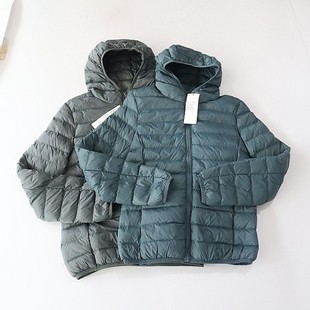 百搭薄款 秋冬季 纯色简约时尚 棉服外套连帽拉链修身 棉衣D17 女长袖