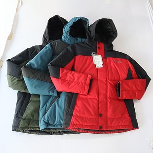 冬季 羽绒服外套立领连帽拉链宽松撞色保暖多口袋棉服X11 男长袖