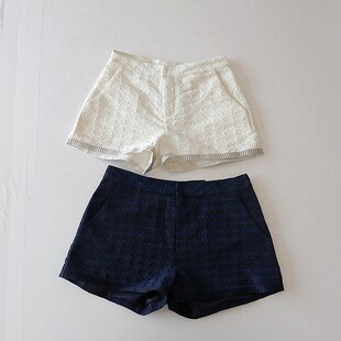 提花中腰裤 宽松直筒百搭时尚 通勤D1 女休闲短裤 春夏新品