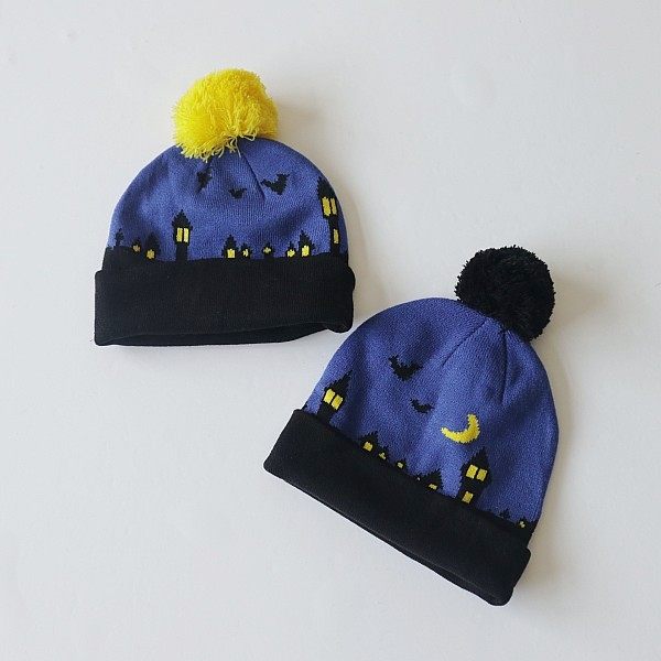 秋冬季男童毛线针织帽儿童套头