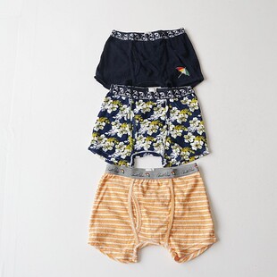 秋冬季男平角内裤棉松紧腰宽松微弹花色条纹短裤青年内穿裤X12