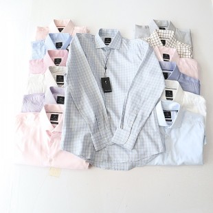 纯棉方领纽扣宽松休闲青年时尚 春秋季 衬衫 男长袖 百搭上衣F5 新品